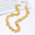 Luxe Gouden Hartjes Ketting – Trendy Statement Necklace