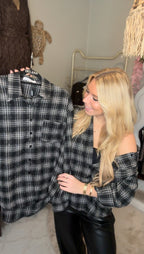 French kiss blouse zwart