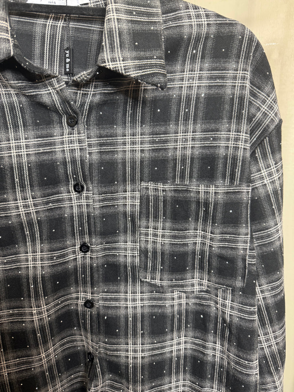 French kiss blouse zwart