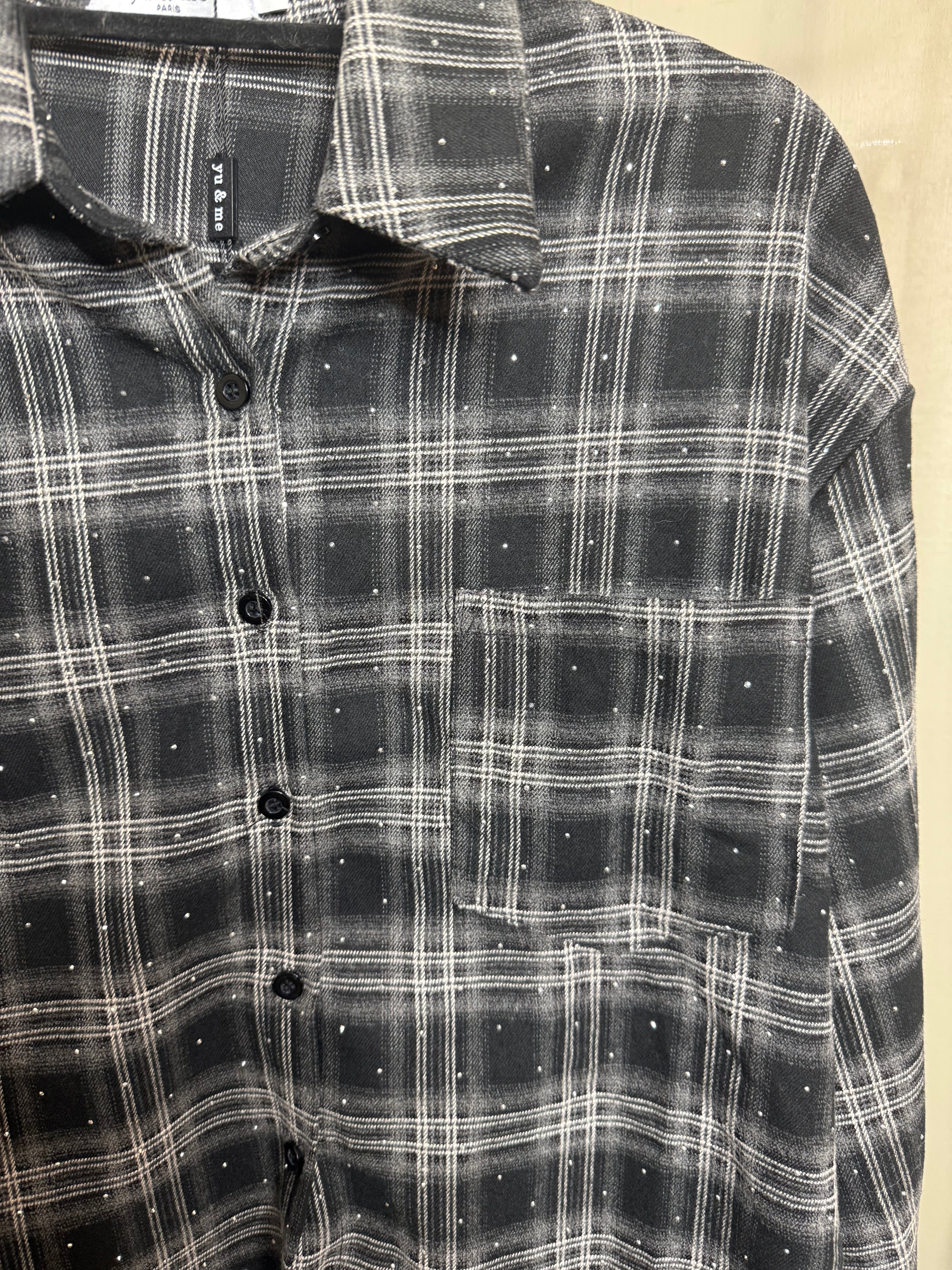 French kiss blouse zwart