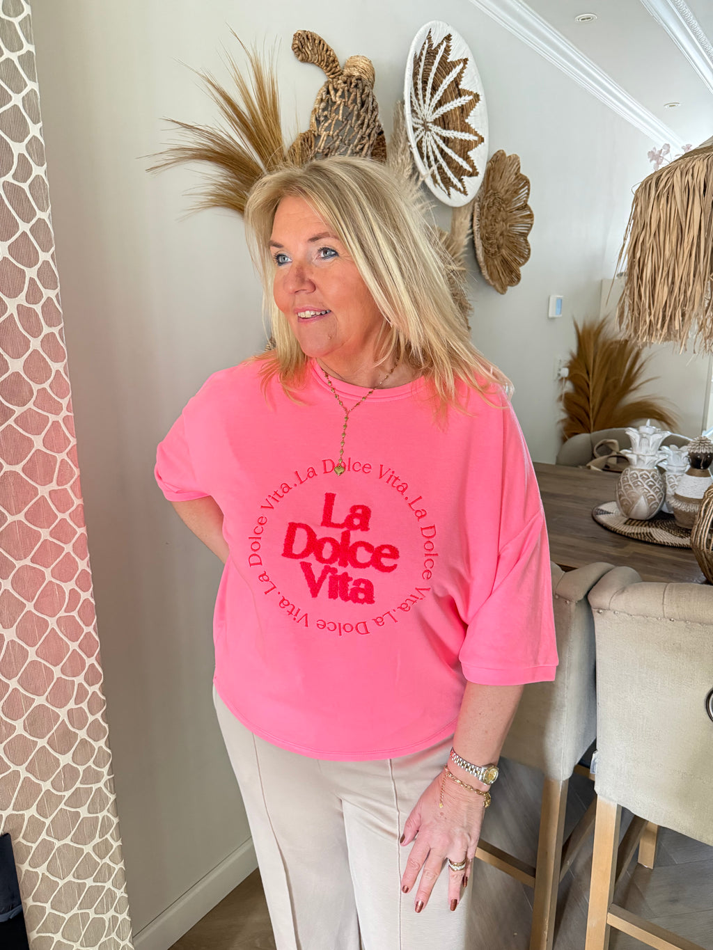 La dolce vita top fuchsia