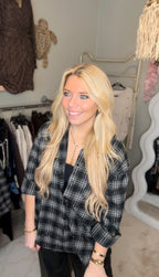 French kiss blouse zwart