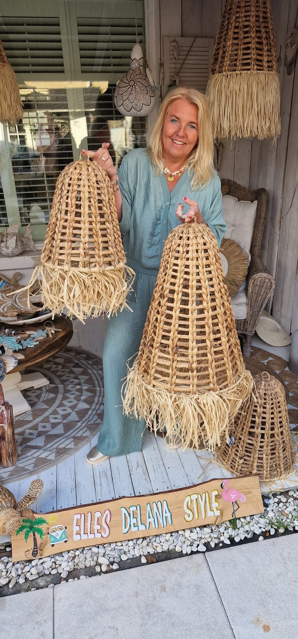 BOHO rotan lamp