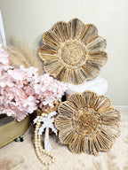 Bohemian Bloem Wandschaal - Handgemaakt op Bali - Ibiza Style - Waterhyacint