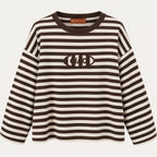 Oversized Striped Longsleeve Bruin
