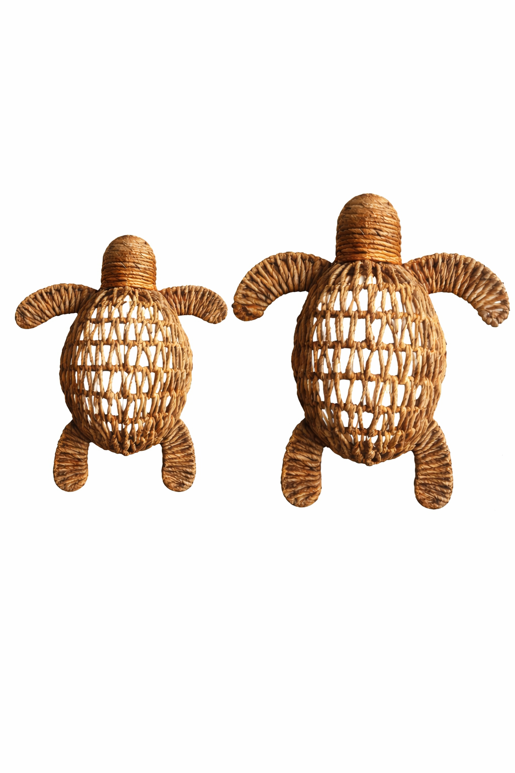 Handgevlochten Schildpad 'Fenny' - Waterhyacint  - Boho Decoratie - Bali