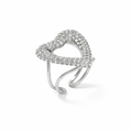 Zilvere open ring – statement damesring verstelbaar