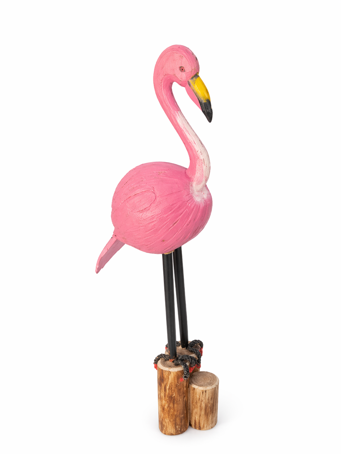 Roze Flamingo decoratie op Houten Voet – Tropische decoratie