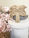 Handgemaakte Palmboom Decoratie - Ibiza Style - Raffia & Schelpen - 21cm