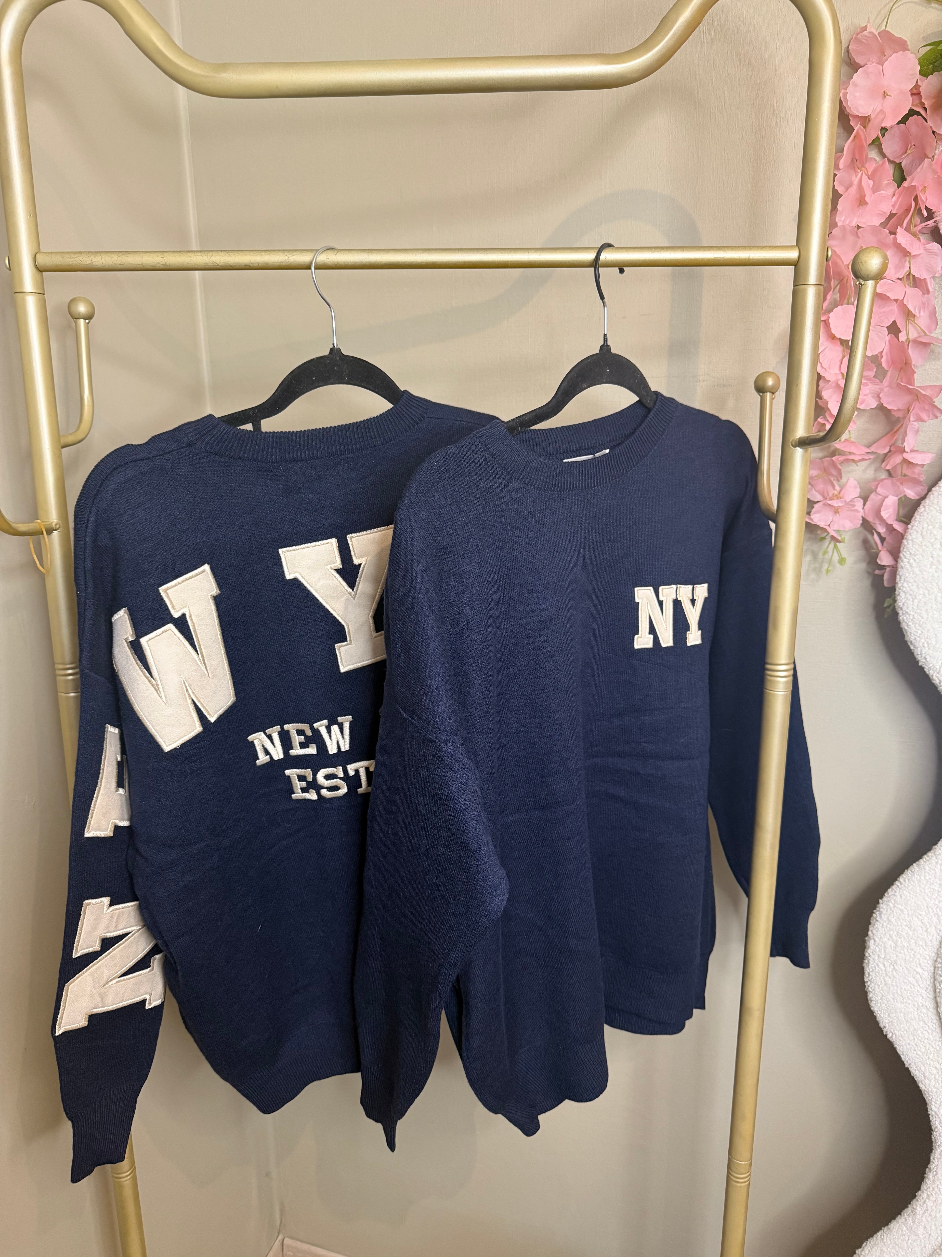 New york trui Navy