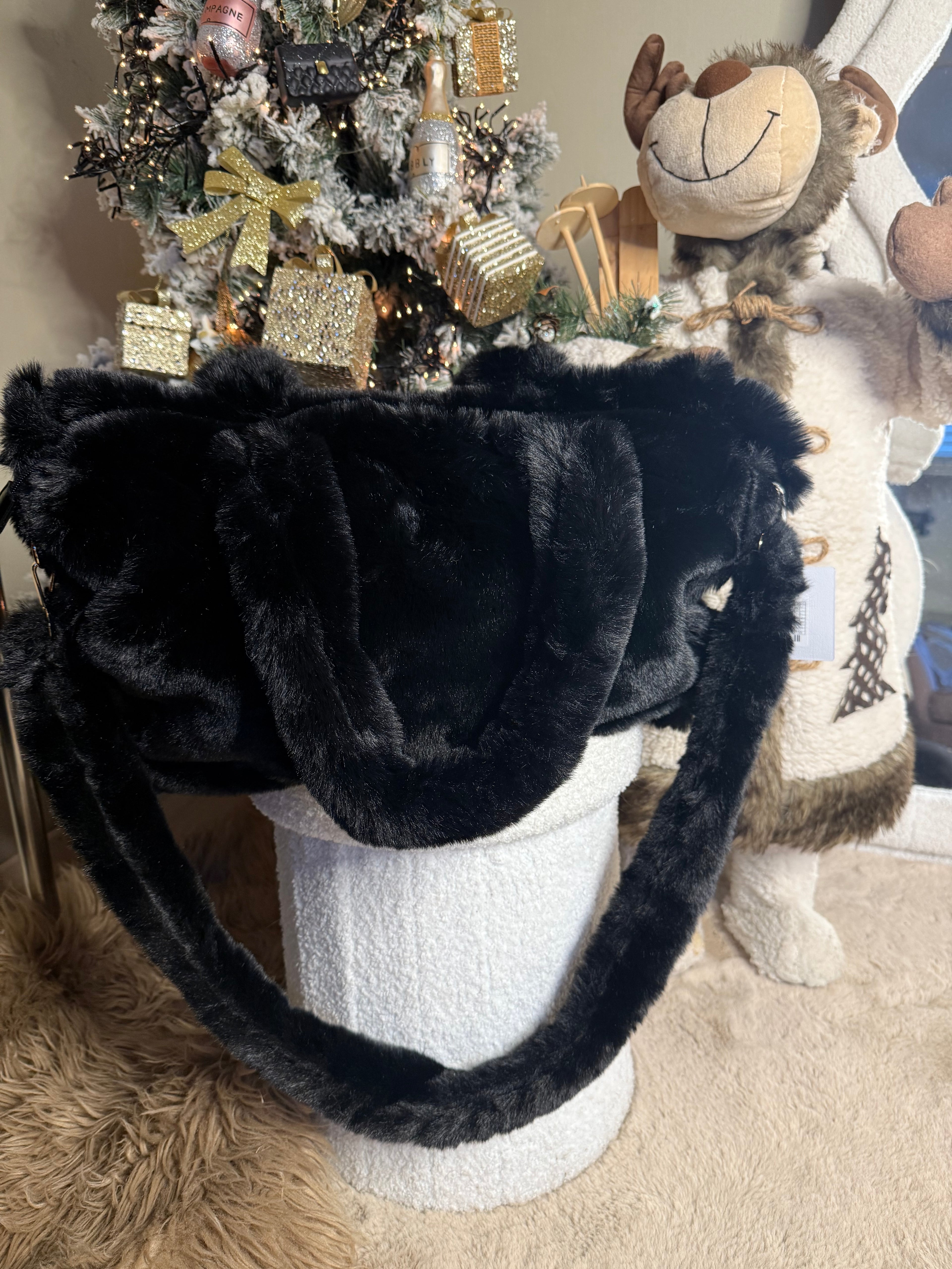 Fluffy bag zwart