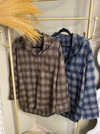 French kiss blouse bruin