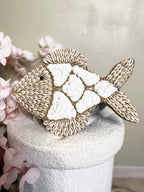 Handgemaakte Boho Vis op Voet - Ibiza Style - Schelpen & Bali Craft - 20cm