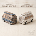 Boho Houten Surfbusje met Surfplank – Handgemaakte Beach Decoratie