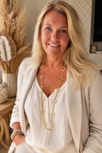 Golden hearts stainless steel ketting