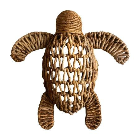 Handgevlochten Schildpad 'Fenny' - Waterhyacint  - Boho Decoratie - Bali