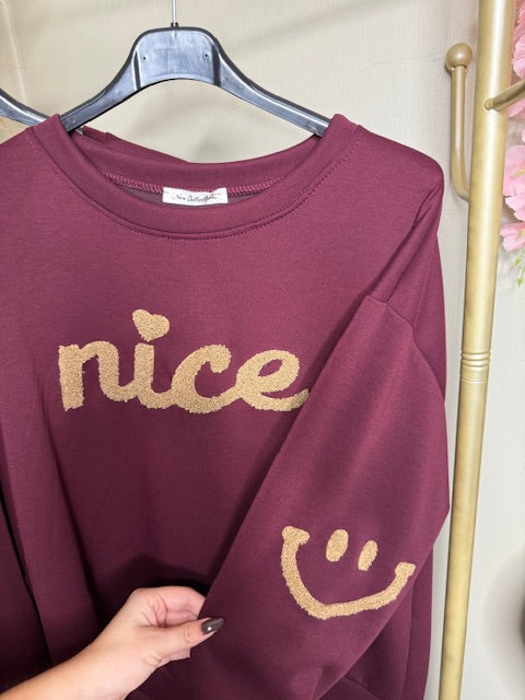 Nice trui bordeaux