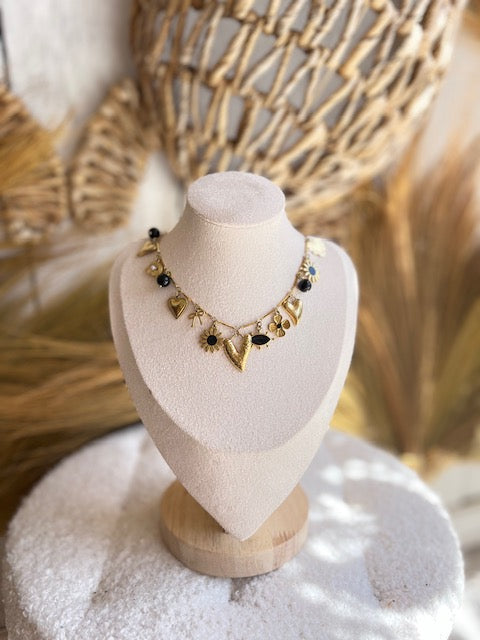 Gold/black ketting