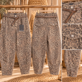 Lola Leopard balloon barrel broek met panterprint in taupe en bruin inclusief riempje met studs – EllesDelanaStyle   