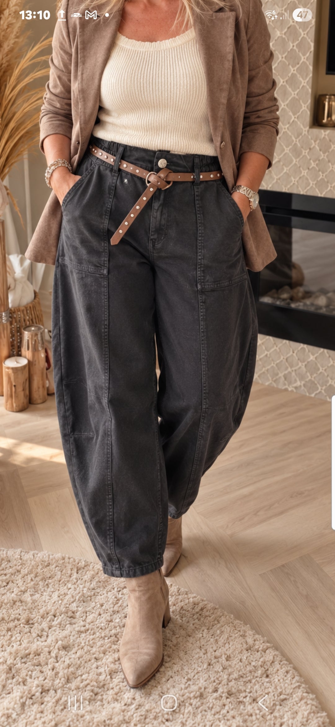 Lola Zwart – Barrel Broek