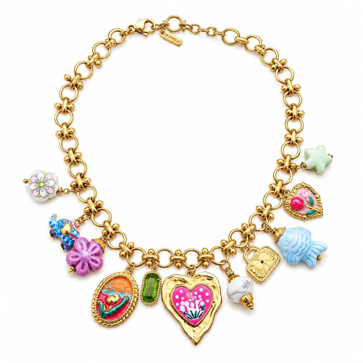 Charm-ketting | Vrolijke statement piece