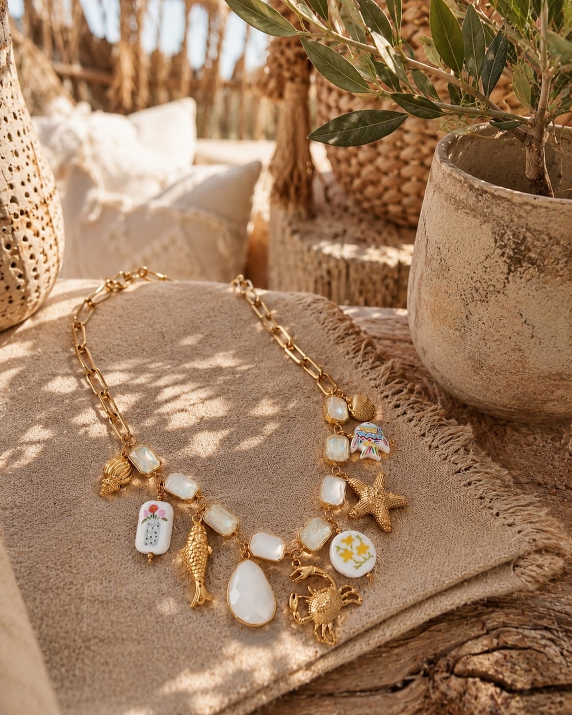 Happy stone krabbie bedel ketting