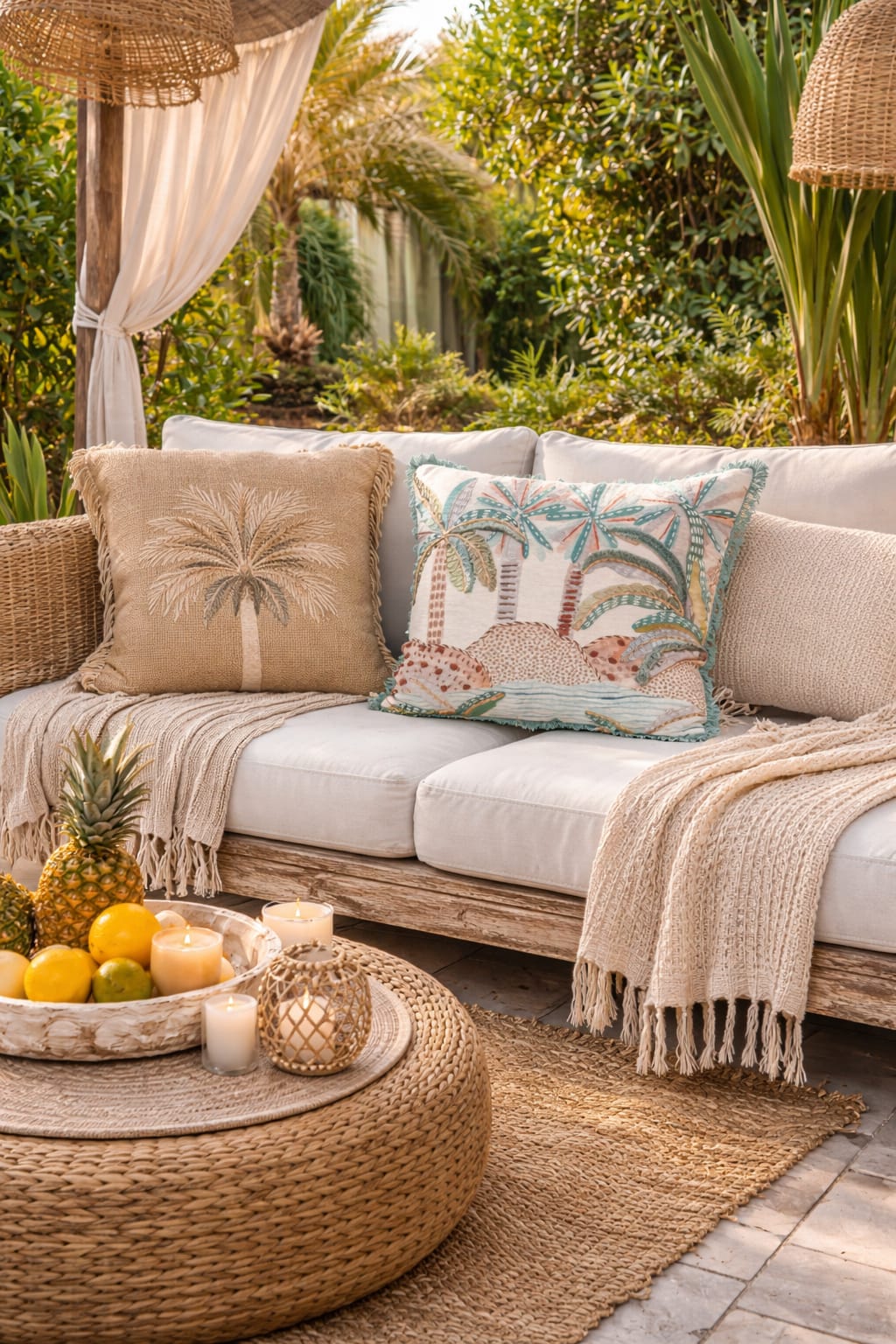 Palmboom tropisch kussen