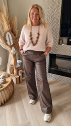 Zachte Alpaca Look Trui – Beige