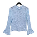 Mesh top kant blauw
