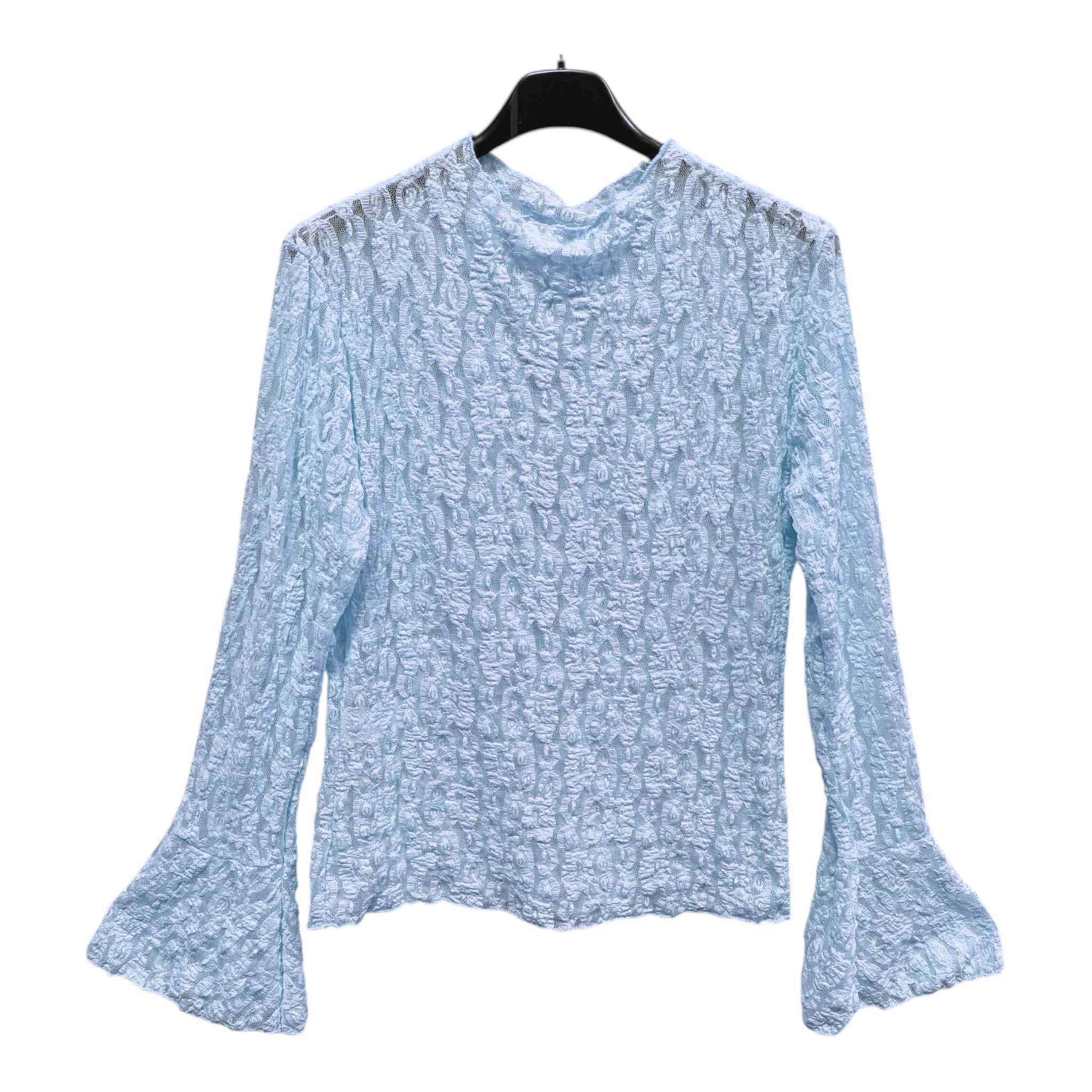 Mesh top kant blauw