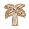 Handgemaakte Palmboom Decoratie - Ibiza Style - Raffia & Schelpen - 21cm
