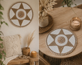 Boho Wanddecoratie & Placemat Ster met Schelpen – Handgemaakt