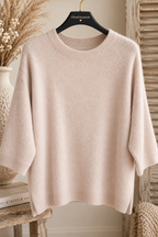 🤍 Zachte Alpaca Look Trui – Beige