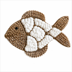 Handgemaakte Boho Vis - Ibiza Style - Schelpen & Bali Craft - 20cm