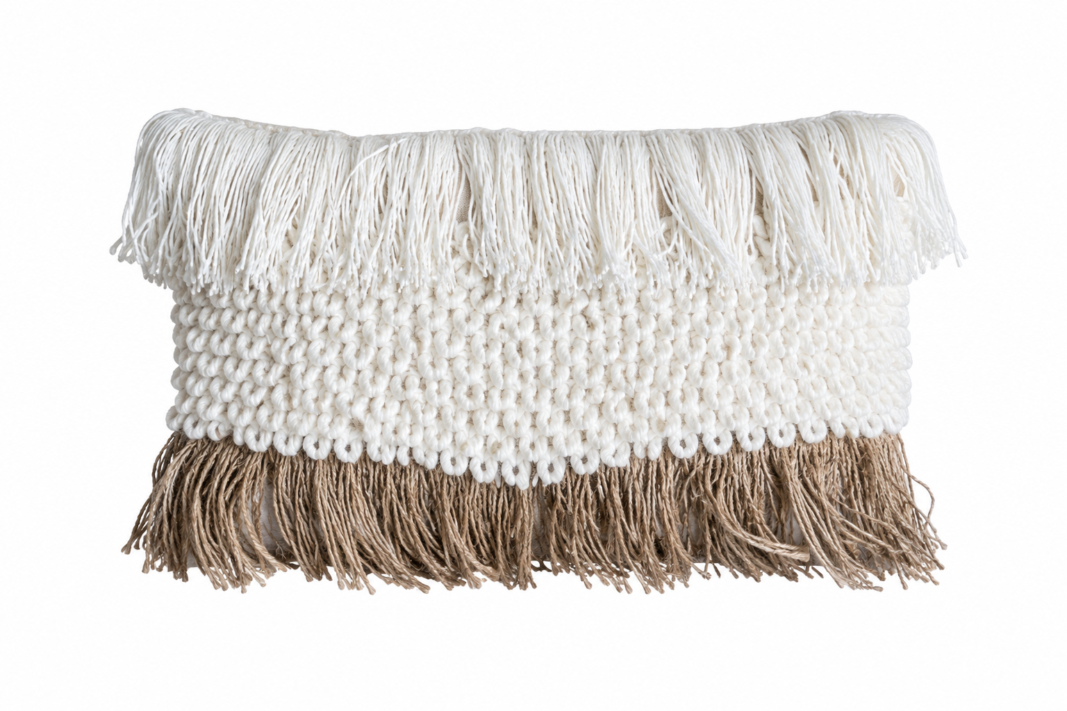 Handgemaakt Kussen van Premium Nieuw-Zeelandse Wol – Boho Stijl