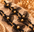 Golden Noir – Handgemaakte statement ketting