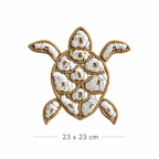 Turtle Beach Boho Handgemaakte Woondecoratie Schildpad met Schelpen