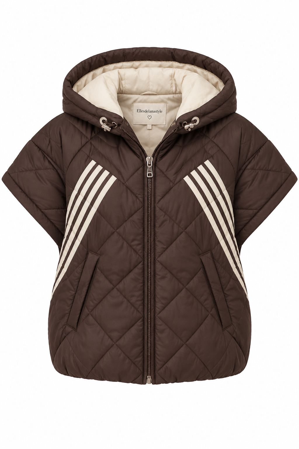 Bodywarmer Stripe bruin