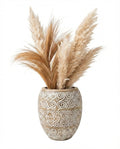 Bohemian Handgesneden Houten Vaas Nola - Ibiza Style - 30cm