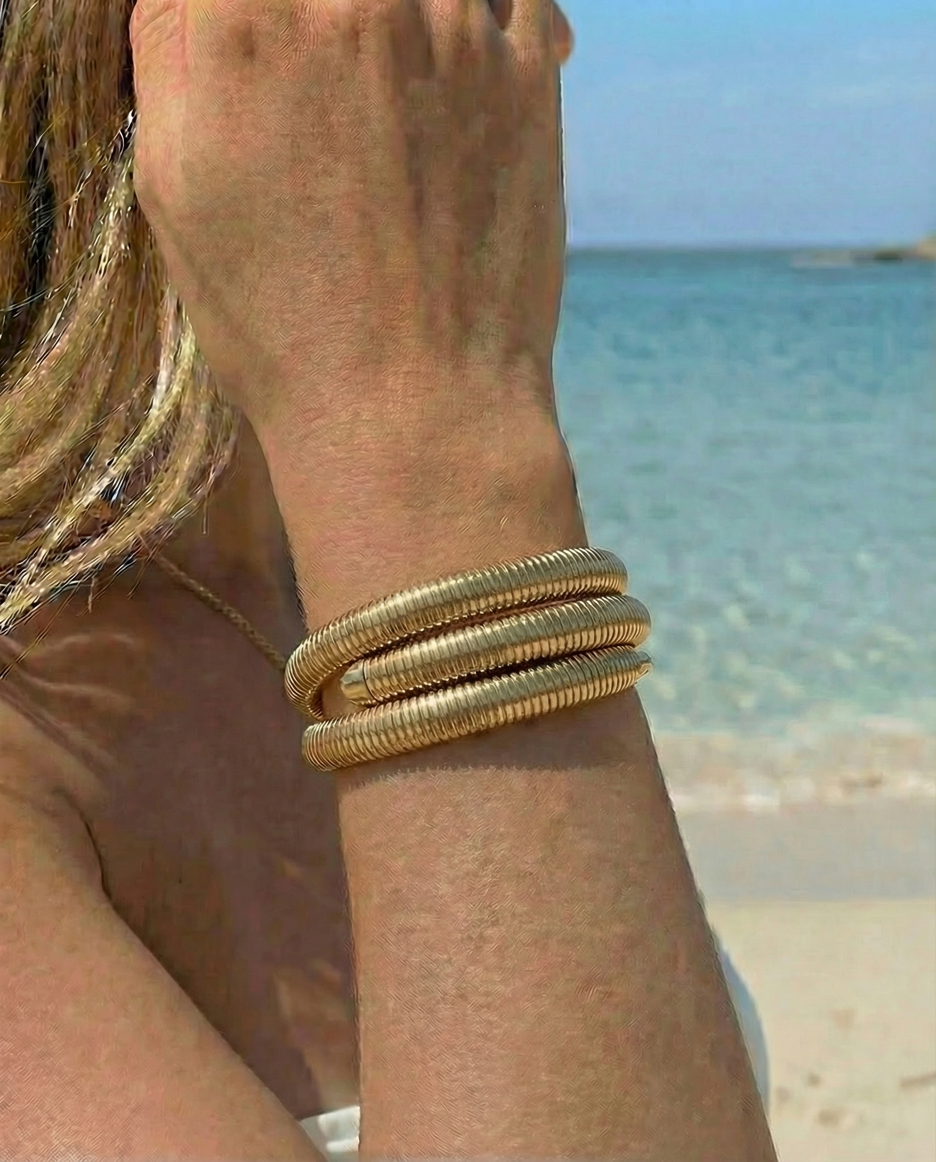 Gouden chunky bangle