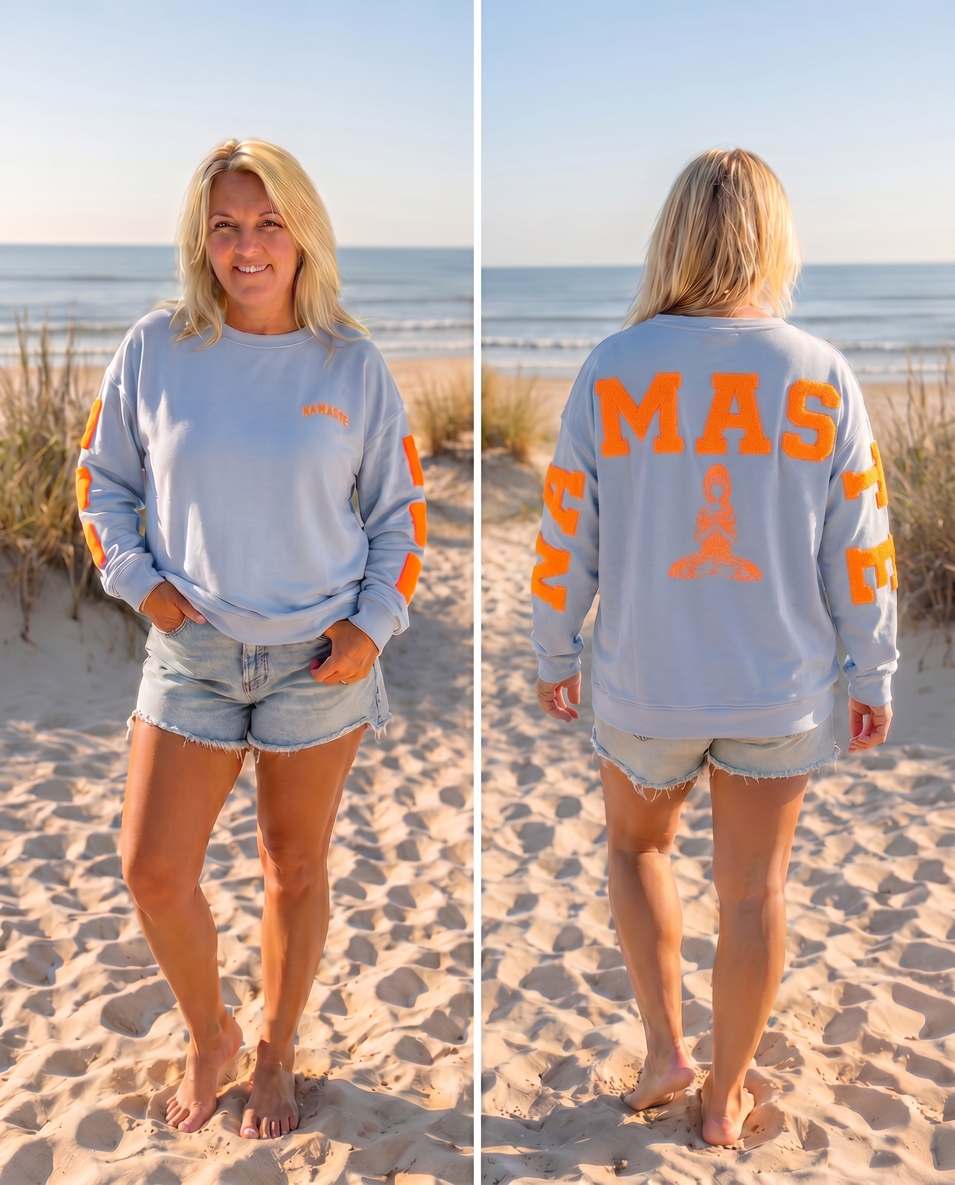 Namaste Oversized Sweater lichtblauw