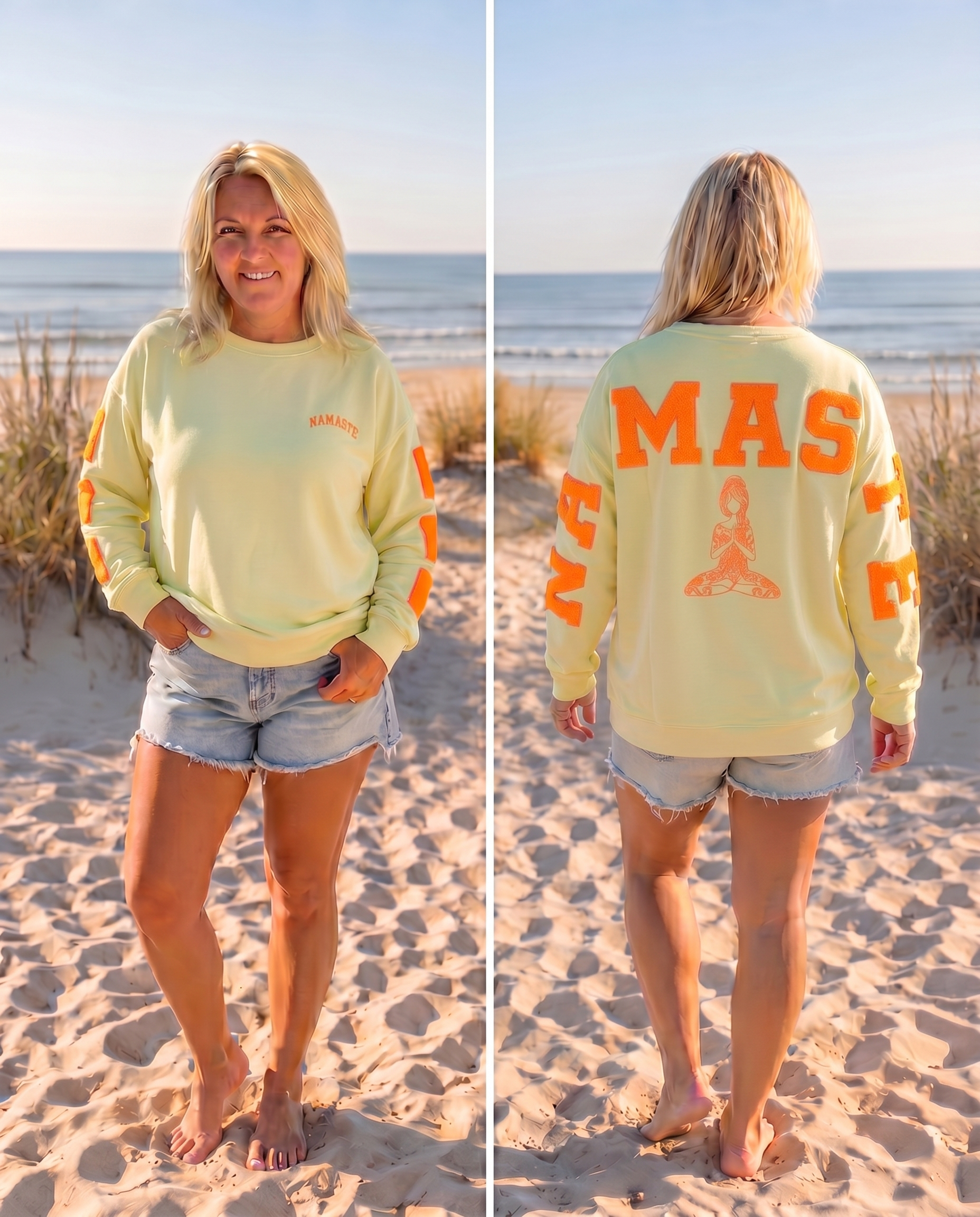 Namaste Oversized Sweater geel