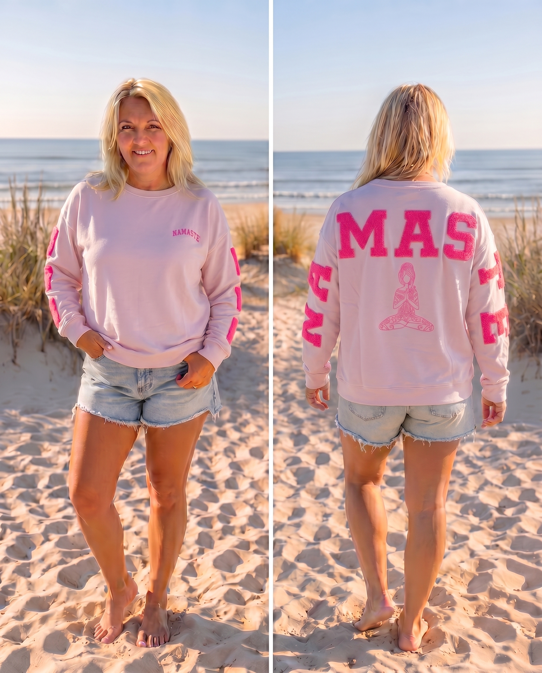 Namaste Oversized Sweater Roze
