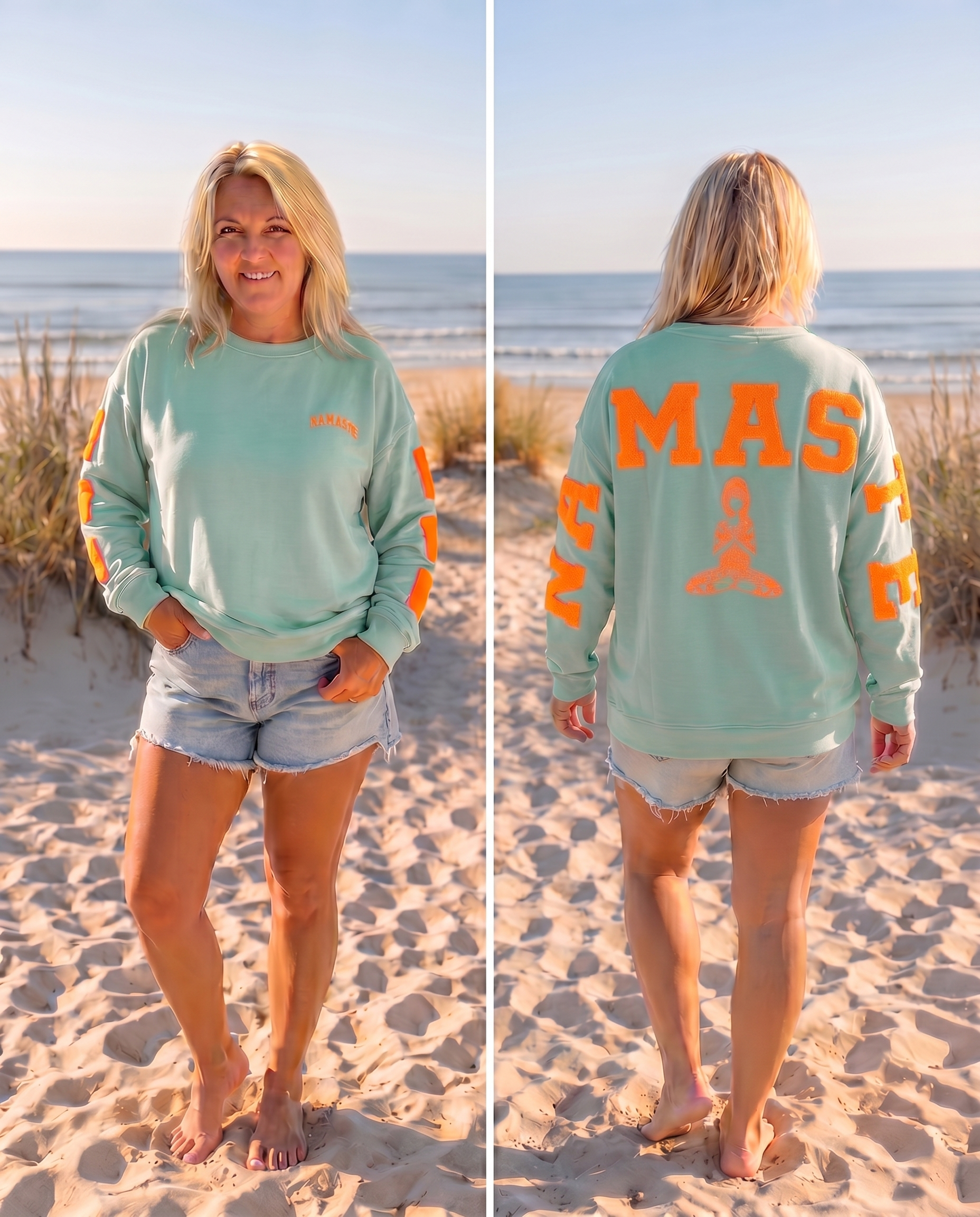 Namaste Oversized Sweater Mint