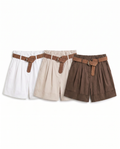Indy Short 3+ kleuren – Bruine Korte Broek met Studs Riem