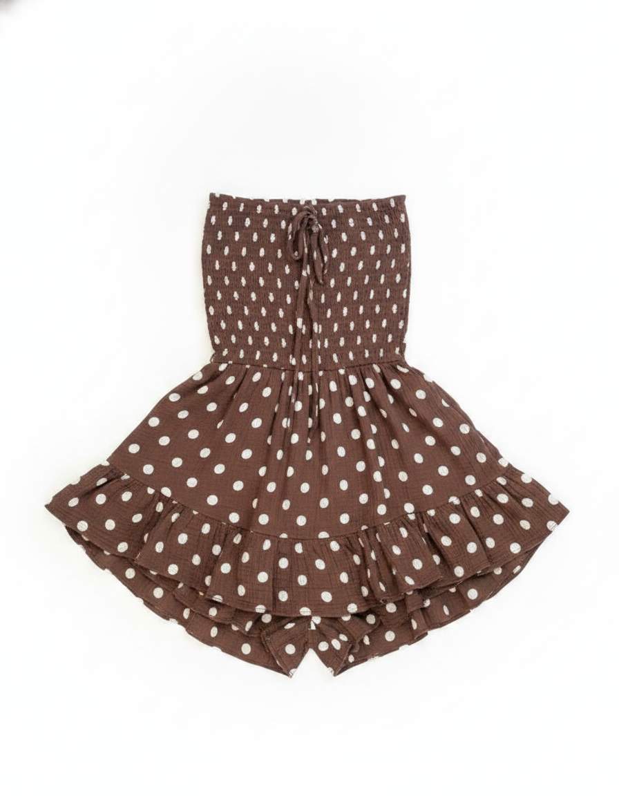 Bruine dot playsuite Mila