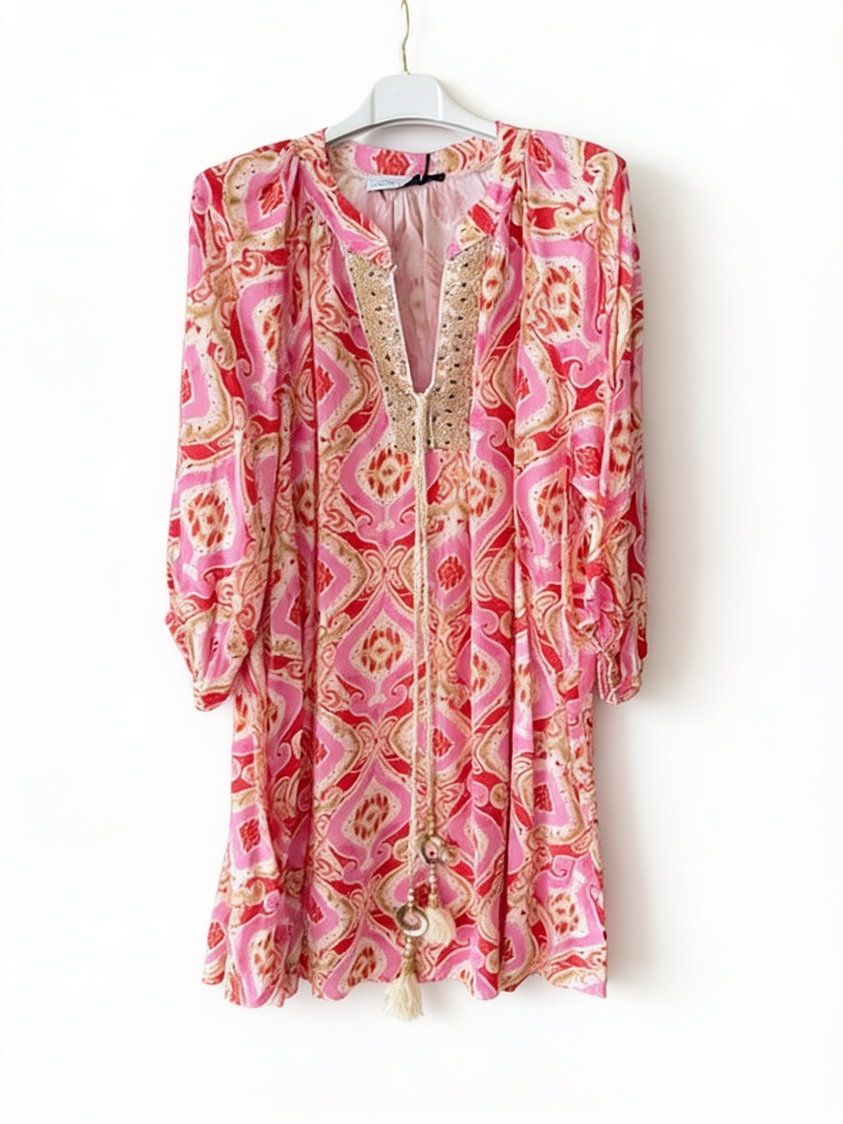 Boho Ibiza jurk Roze