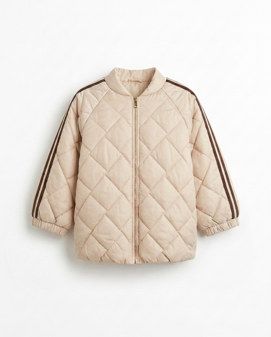 Striped jacket beige