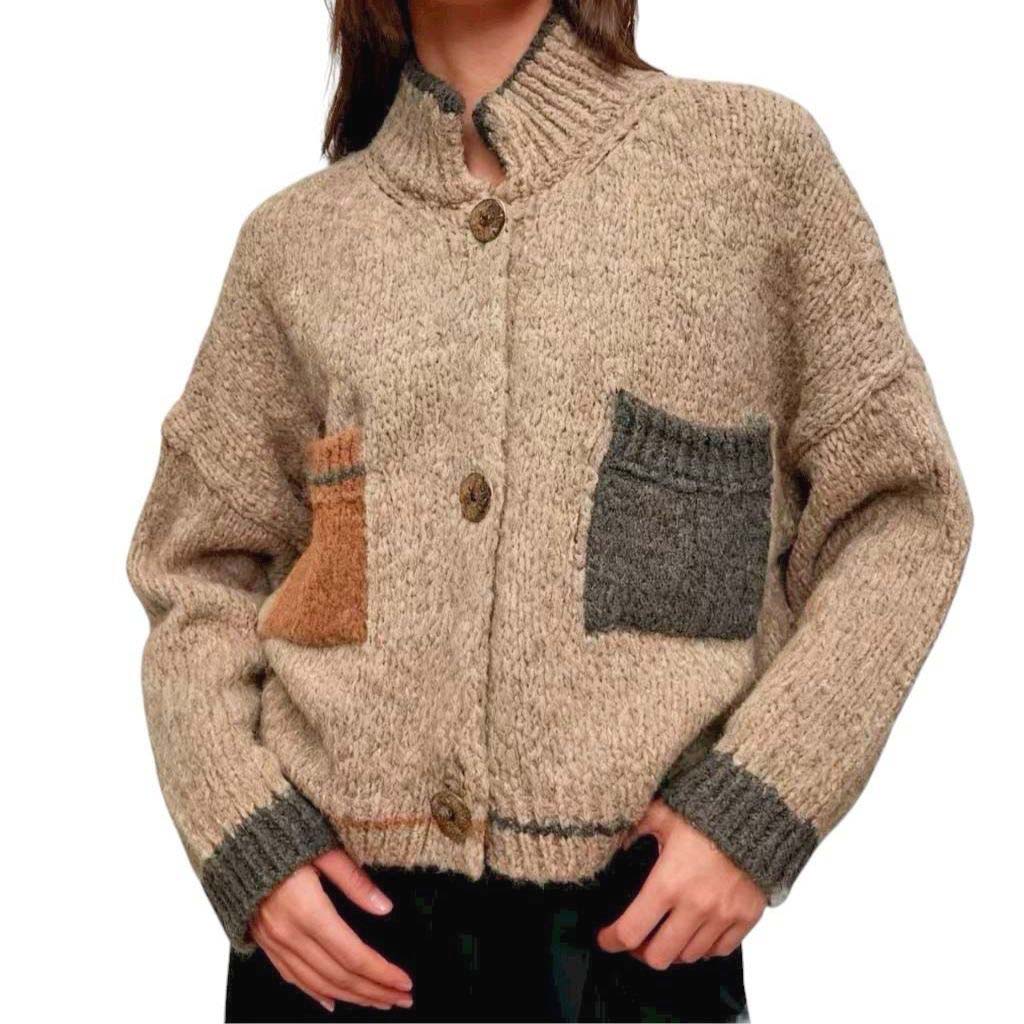 Gebreid vestje multi colour